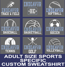 Load image into Gallery viewer, Adult Sized Endeavor Customizable Hoodie Sports Sweatshirt