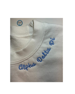 Licensed Sorority Embroidered Neckline Sweatshirt