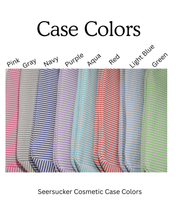 Load image into Gallery viewer, Custom Seersucker Cosmetic Case
