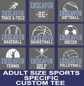 Adult  Sized Endeavor Custom Sports T-shirt