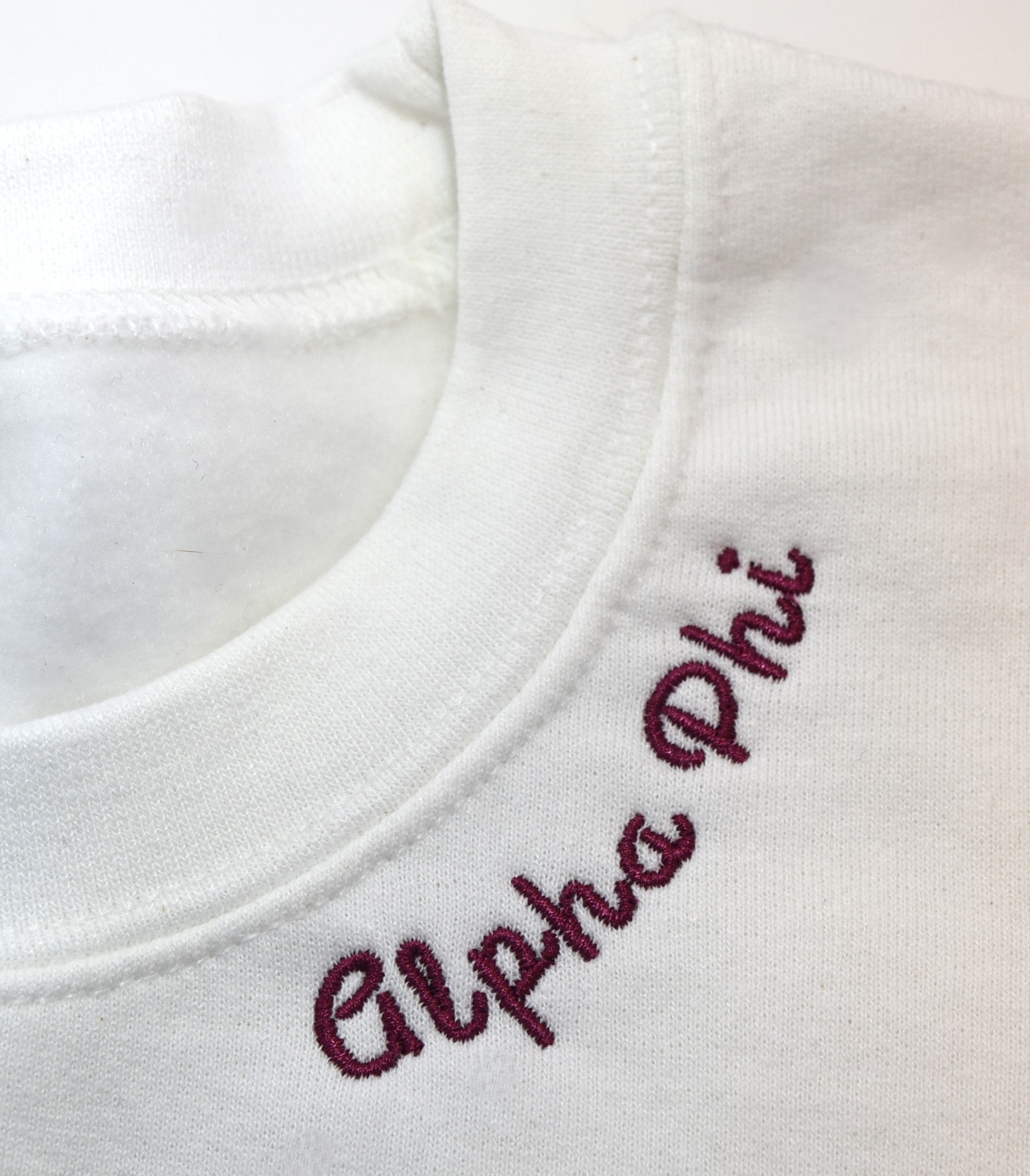 Licensed Sorority Embroidered Neckline Sweatshirt