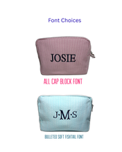 Load image into Gallery viewer, Custom Seersucker Cosmetic Case
