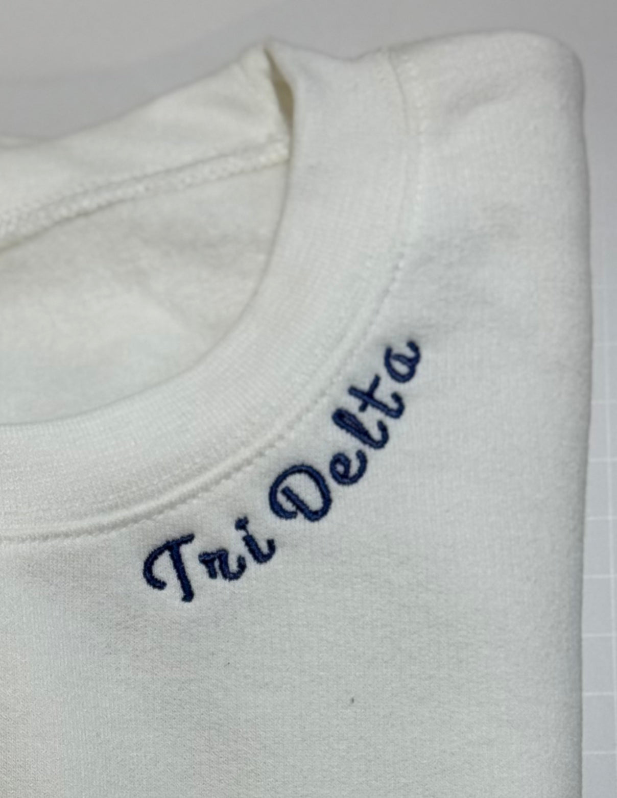 Licensed Sorority Embroidered Neckline Sweatshirt