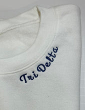 Load image into Gallery viewer, Licensed Sorority Embroidered Neckline Sweatshirt
