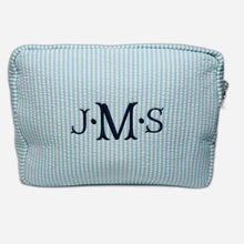 Load image into Gallery viewer, Custom Seersucker Cosmetic Case
