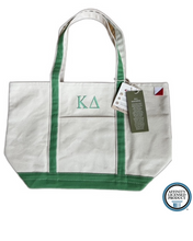 Load image into Gallery viewer, Custom Embroidered Greek Canvas Medium Tote Bag
