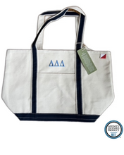 Load image into Gallery viewer, Custom Embroidered Greek Canvas Medium Tote Bag
