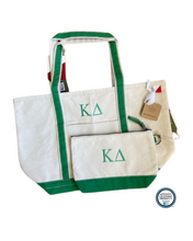 Load image into Gallery viewer, Custom Embroidered Greek Canvas Medium Tote Bag
