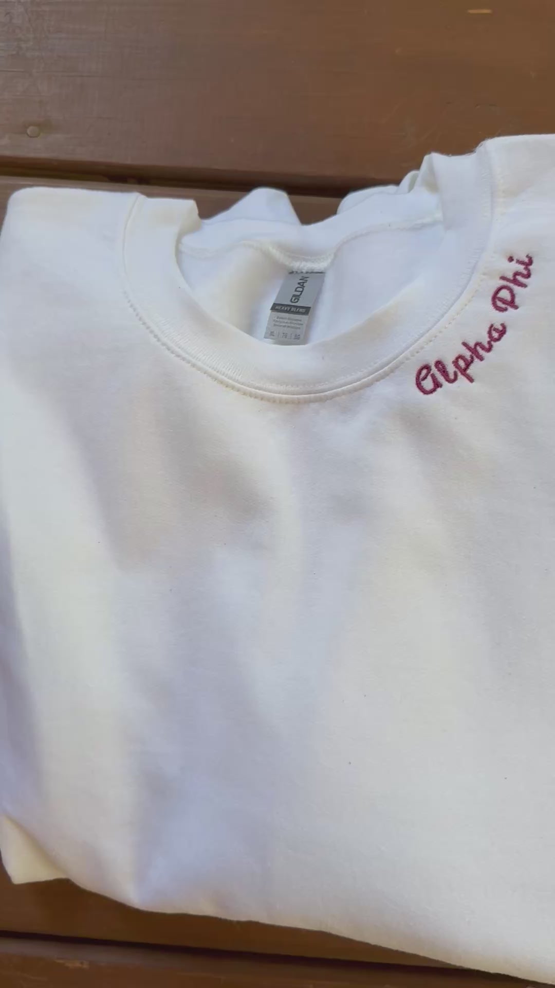 Licensed Sorority Embroidered Neckline Sweatshirt