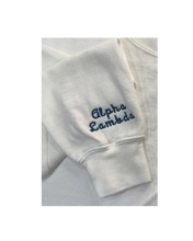 Load image into Gallery viewer, Custom Embroidered Neckline Mockneck Sweatshirt
